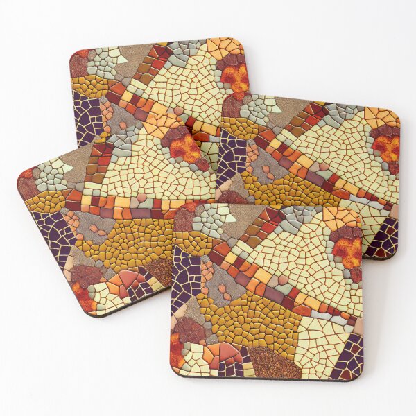 Item preview, Fine Mosaic Desert Modern Pattern Digital Painting designed and sold by CodeAndColors.