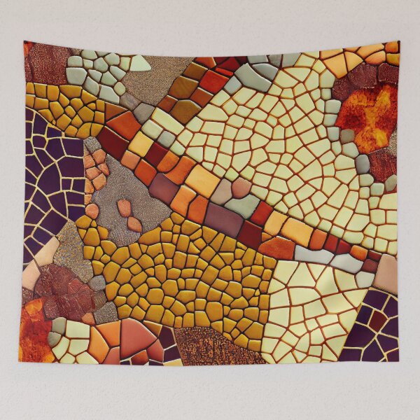 Item preview, Fine Mosaic Desert Modern Pattern Digital Painting designed and sold by CodeAndColors.