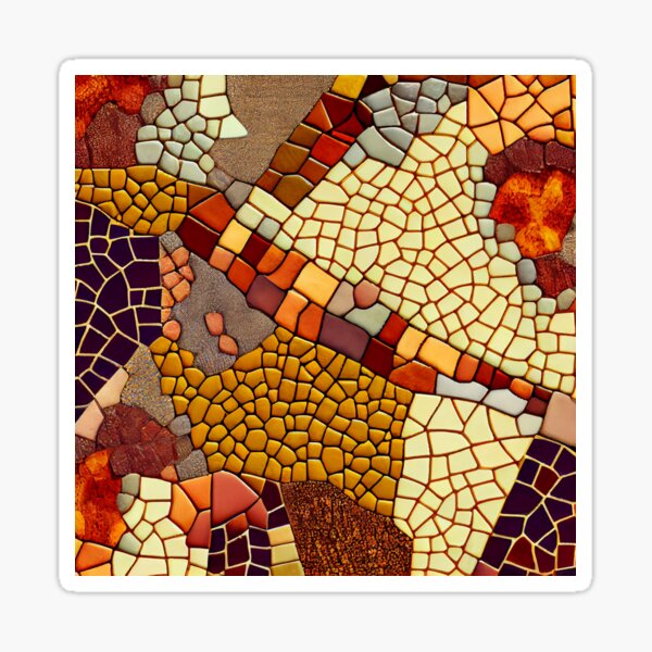 Item preview, Fine Mosaic Desert Modern Pattern Digital Painting designed and sold by CodeAndColors.