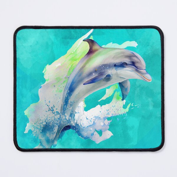 Item preview, Beautiful Watercolor Dolphin Jumping out of Water designed and sold by KOTOdesign.