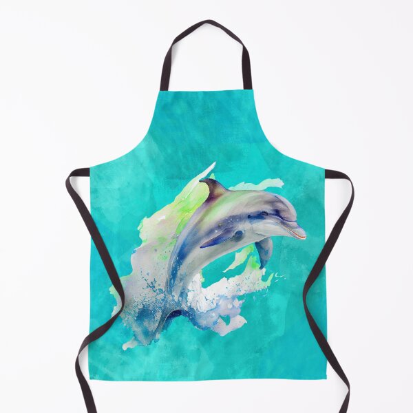 Item preview, Beautiful Watercolor Dolphin Jumping out of Water designed and sold by KOTOdesign.