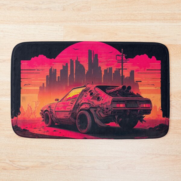 Item preview, Post-Apocalyptic Car Parked In Front Of A Dystopian City designed and sold by Nightarcade.