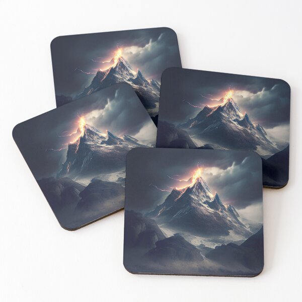 Item preview, The Mountains Fury Digital Painting designed and sold by CodeAndColors.