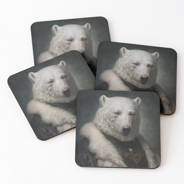 Item preview, Hyper Realistic Polar Bear Portrait Royal Renaissance Animal –  Photorealism Classic Royal Portrait Of A Polar Bear designed and sold by MadeByRobots.
