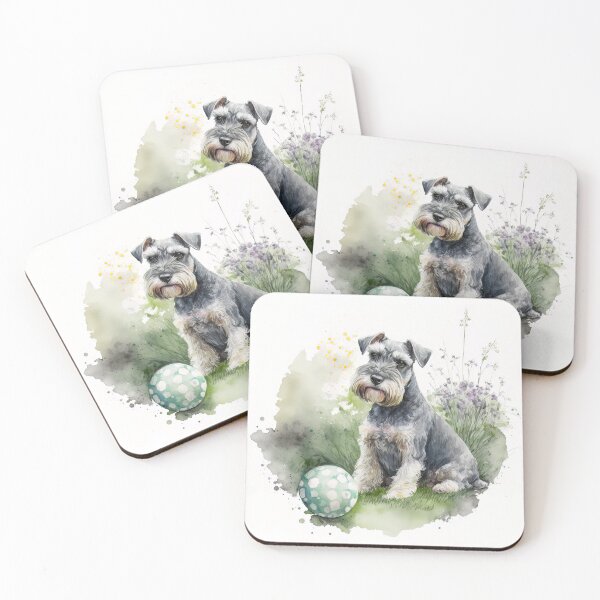 Item preview, Miniature Schnauzer Watercolour Painting designed and sold by TheArtfulAI.