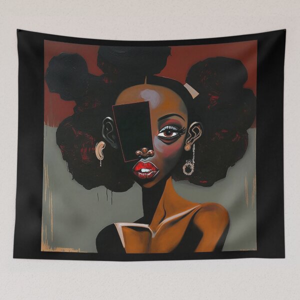 Item preview, Painting of a Beautiful Black Woman designed and sold by fakeSavian.