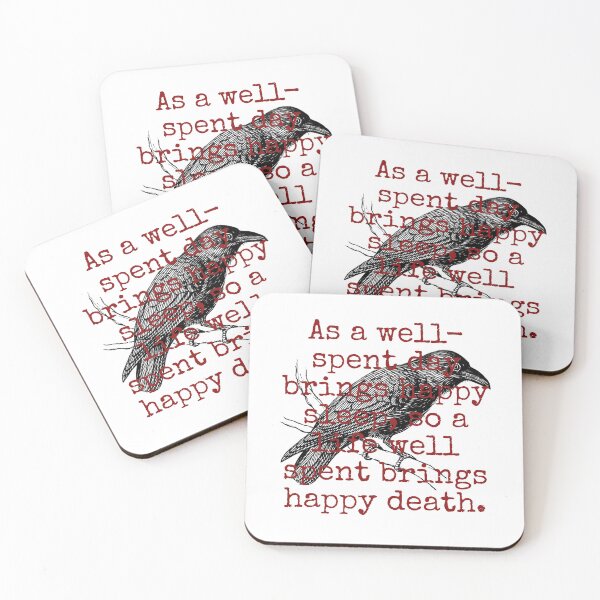 Item preview, As A Well-Spent Day Brings - Death Quote designed and sold by CrankyOldDude.
