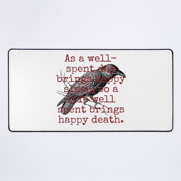 Item preview, As A Well-Spent Day Brings - Death Quote designed and sold by CrankyOldDude.