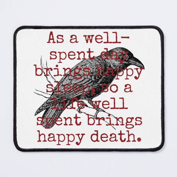 Item preview, As A Well-Spent Day Brings - Death Quote designed and sold by CrankyOldDude.