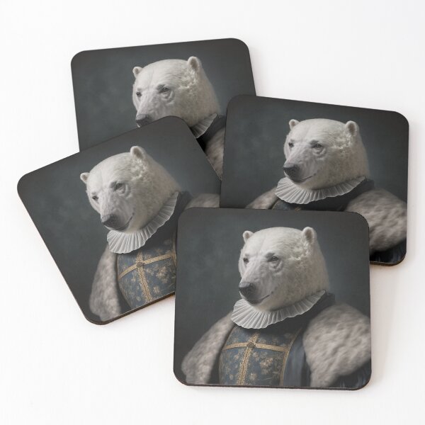 Item preview, Hyper Realistic Polar Bear Portrait Royal Renaissance Animal –  Photorealism Classic Royal Portrait Of A Polar Bear designed and sold by MadeByRobots.
