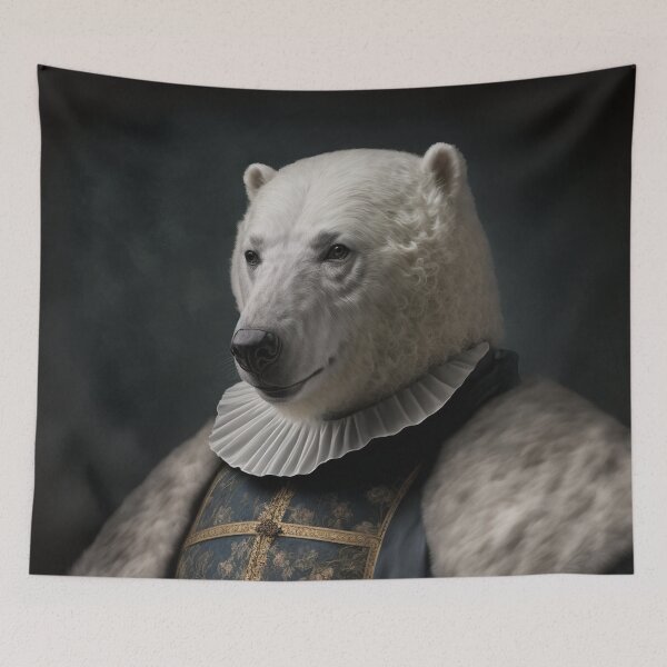 Item preview, Hyper Realistic Polar Bear Portrait Royal Renaissance Animal –  Photorealism Classic Royal Portrait Of A Polar Bear designed and sold by MadeByRobots.