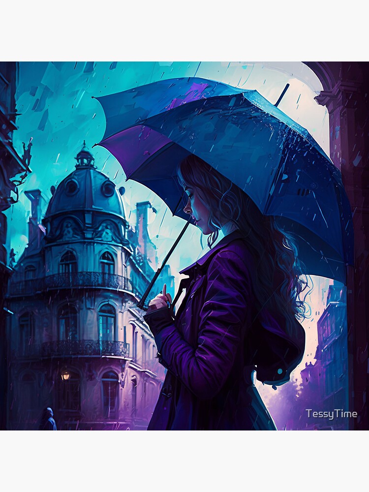 Free Photo Prompt | Girl Holding Colorful Umbrella in Cinematic Pose ☂️