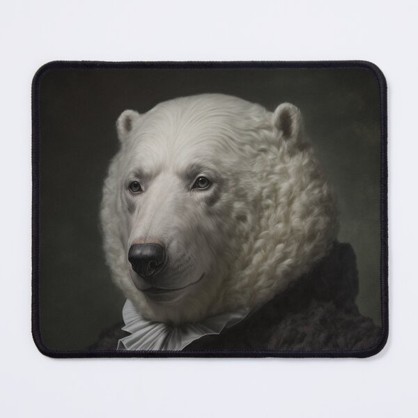 Item preview, Hyper Realistic Polar Bear Portrait Royal Renaissance Animal – Photorealism Classic Royal Portrait Of A Polar Bear designed and sold by MadeByRobots.