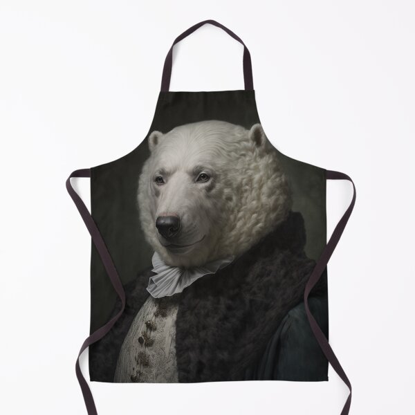 Item preview, Hyper Realistic Polar Bear Portrait Royal Renaissance Animal – Photorealism Classic Royal Portrait Of A Polar Bear designed and sold by MadeByRobots.