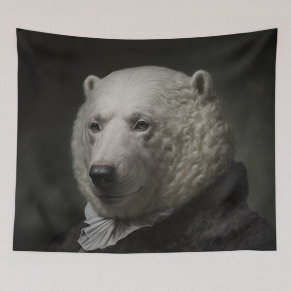 Item preview, Hyper Realistic Polar Bear Portrait Royal Renaissance Animal –  Photorealism Classic Royal Portrait Of A Polar Bear designed and sold by MadeByRobots.