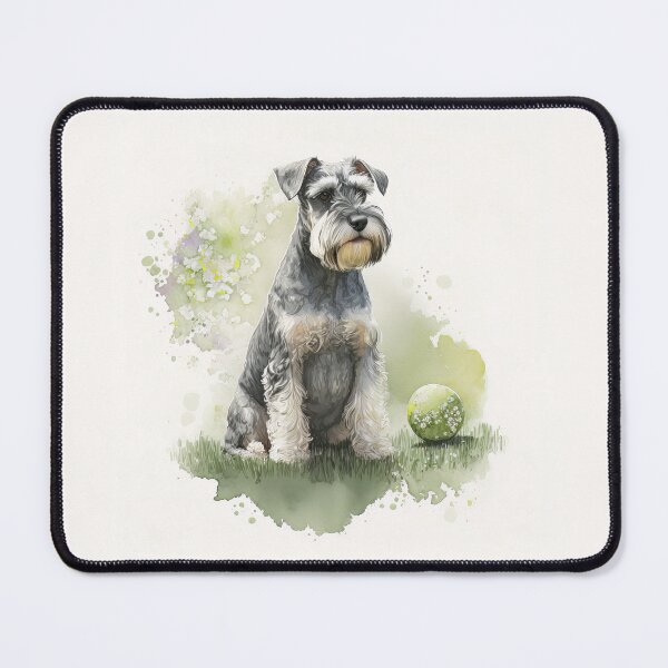 Item preview, Miniature Schnauzer Watercolour Painting designed and sold by TheArtfulAI.