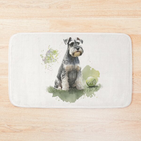 Item preview, Miniature Schnauzer Watercolour Painting designed and sold by TheArtfulAI.