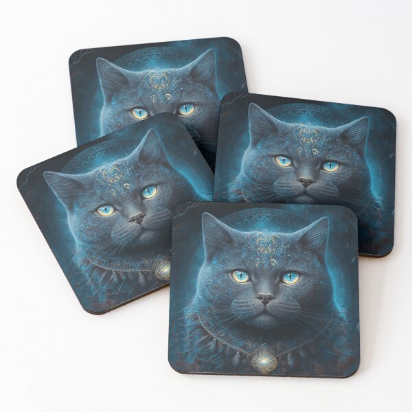 Item preview, Gothic Elegant Black British Shorthair designed and sold by Nocturne  Paws.