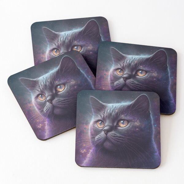 Item preview, Galactic Black British Shorthair designed and sold by Nocturne  Paws.