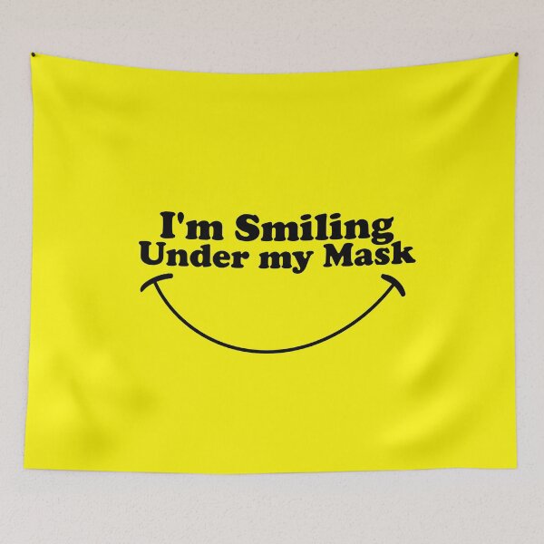 Item preview, I'm Smiling Under My Mask designed and sold by funnytshirtemp.