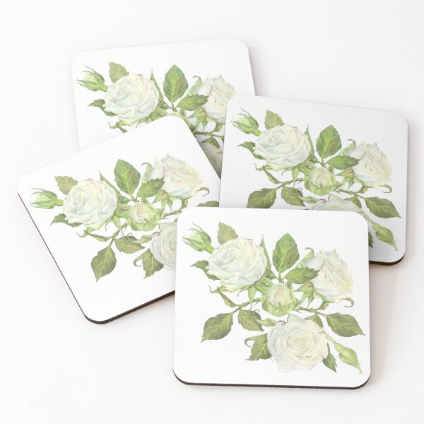 Item preview, Composition of white roses. Watercolor botanical illustration. designed and sold by Trilisti.