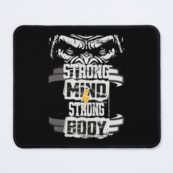 Item preview, Gym Fitness Gorilla Strong Mind Strong Body designed and sold by OmmeDesigns.