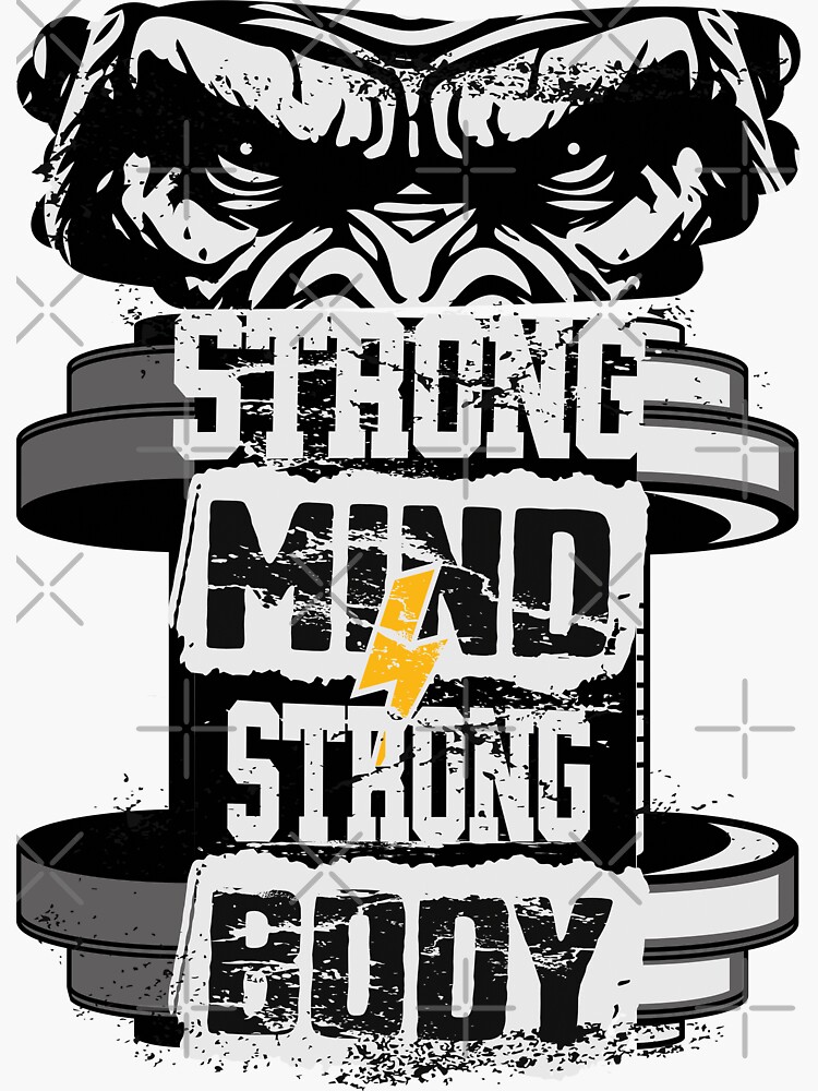 Gorilla Bodybuilder Gym Fitness Wall Decals Show Strong Strength