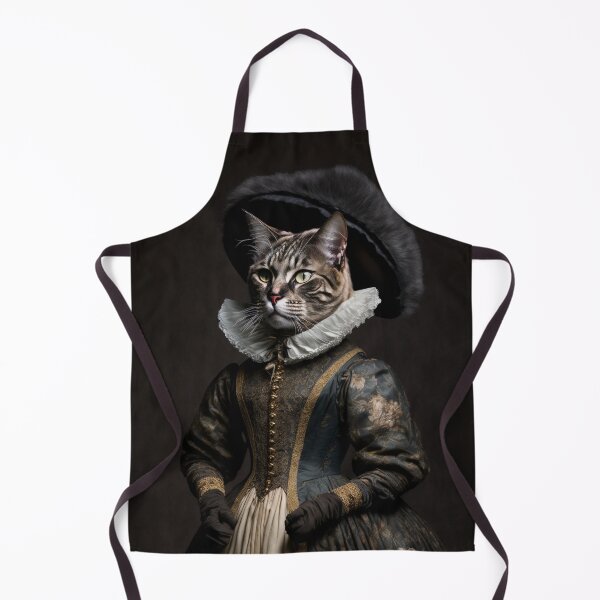 Item preview, Hyper Realistic Cat Portrait Royal Renaissance Animal – Photorealism Classic Royal Portrait Of A Cat designed and sold by MadeByRobots.
