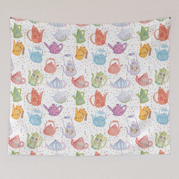 Item preview, Colorful tea party designed and sold by Rhiannon Redfern.