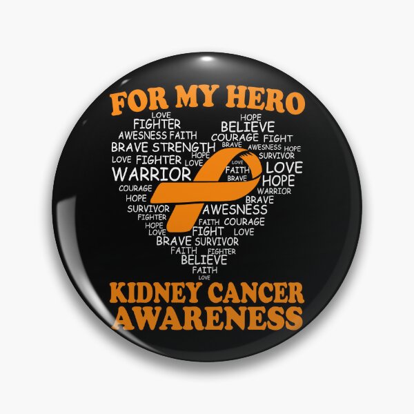Item preview, For My Hero Kidney Cancer Awareness Ribbon Heart designed and sold by Adolfo114.