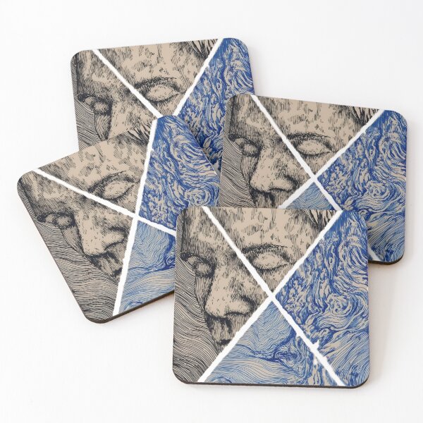 Item preview, blue ocean and thinking man designed and sold by Arthinkink.