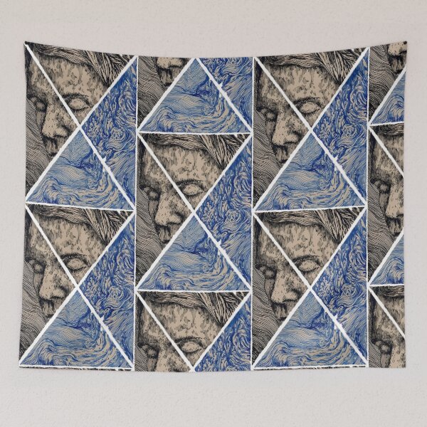 Item preview, blue ocean and thinking man designed and sold by Arthinkink.
