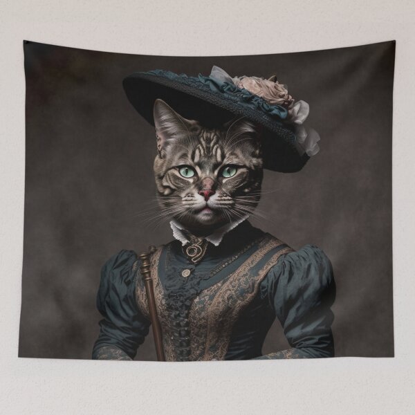 Item preview, Hyper Realistic Cat Portrait Royal Renaissance Animal –  Photorealism Classic Royal Portrait Of A Cat designed and sold by MadeByRobots.