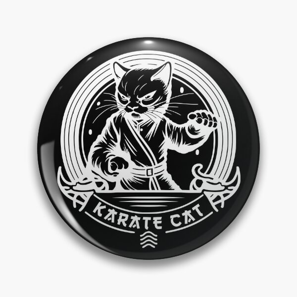 Item preview, Karate Cat illustration designed and sold by Gerald Waters.