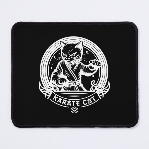 Item preview, Karate Cat illustration designed and sold by Gerald Waters.
