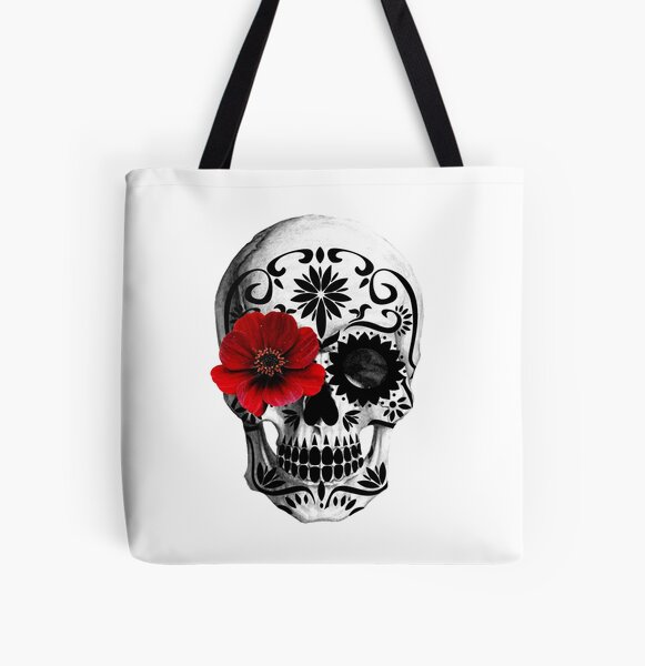 Sugar skull Day of the dead  All Over Print Tote Bag