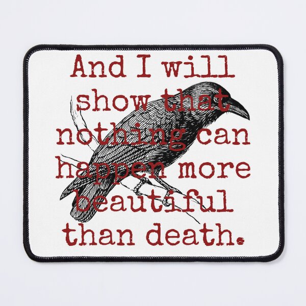 Item preview, And I Will Show That Nothing - Death Quote designed and sold by CrankyOldDude.