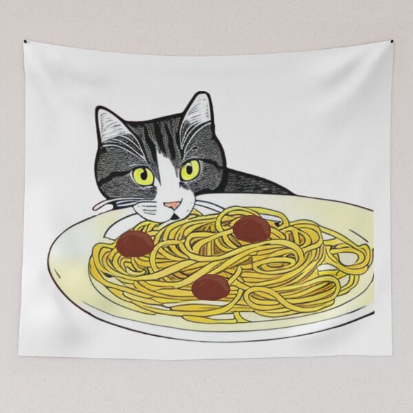Item preview, Cat Eating Spaghetti Food Lover designed and sold by UllUDesign.