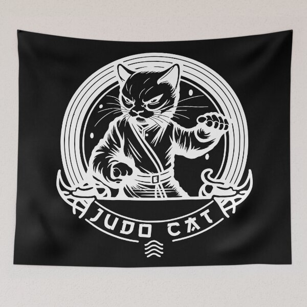 Item preview, Judo Cat illustration designed and sold by Gerald Waters.