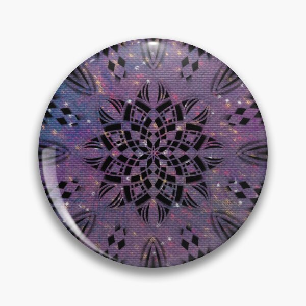Item preview, Mandala Etching 2.4.23 Purple Watercolor Stars designed and sold by Kristi Duggins.