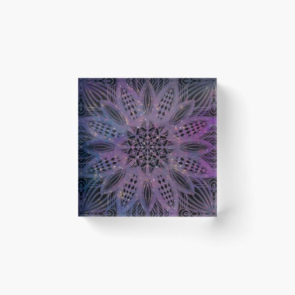 Item preview, Mandala Etching 2.4.23 Purple Watercolor Stars designed and sold by Kristi Duggins.