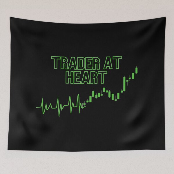 Item preview, Trader At Heart Green - Crypto Stocks Trader  designed and sold by The-Vault.