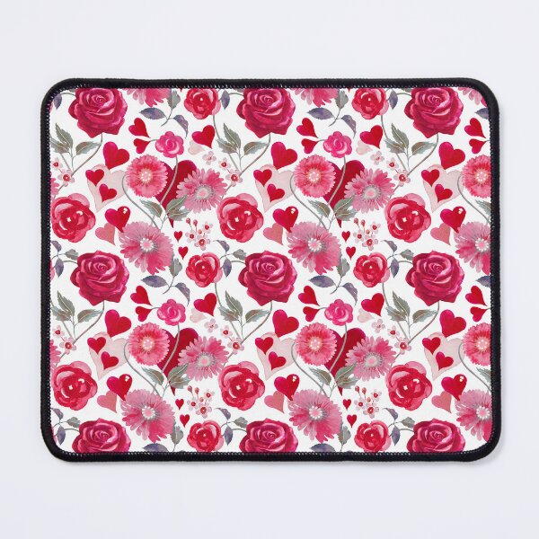 Item preview, Valentine love hearts roses pattern designed and sold by Leanne  Nowell.