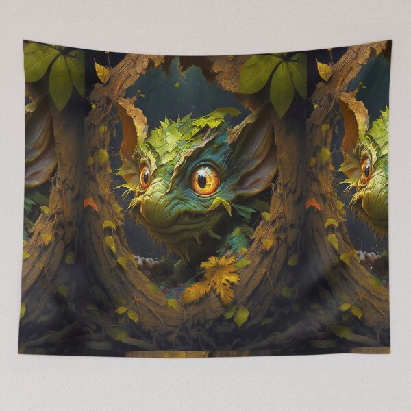 Item preview, Goblin In Magical Old Tree designed and sold by MyMagicalPlace.