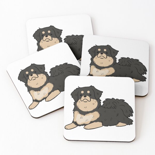 Item preview, Tibetan spaniel dog cute illustration designed and sold by Yarafantasyart.