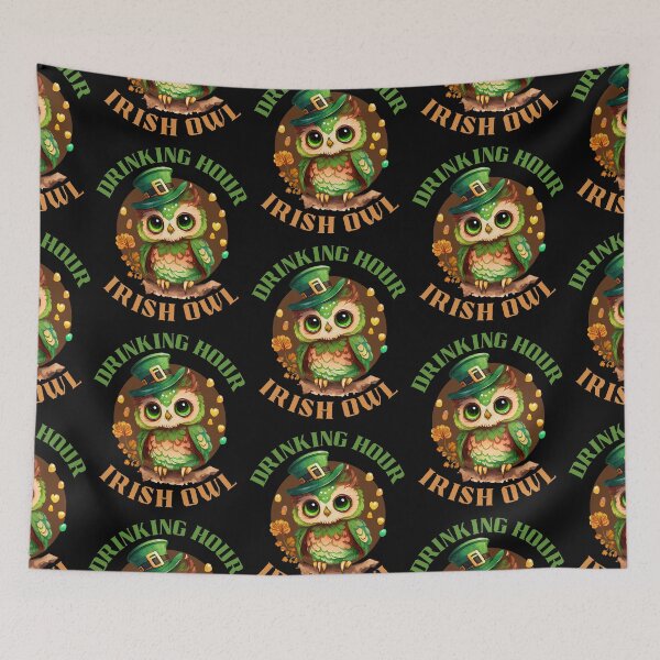 Item preview, Drinking Hour Irish Owl designed and sold by reka88.