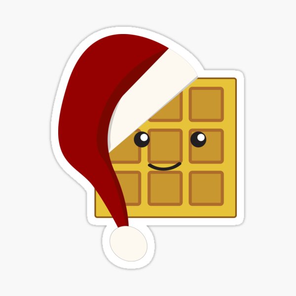 Waffle Santa Claus Hat Gift' Sticker