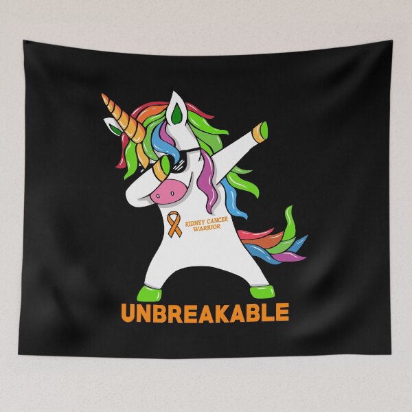 Item preview, Kidney Cancer Awareness Unicorn Warrior Unbreakable designed and sold by Adolfo114.