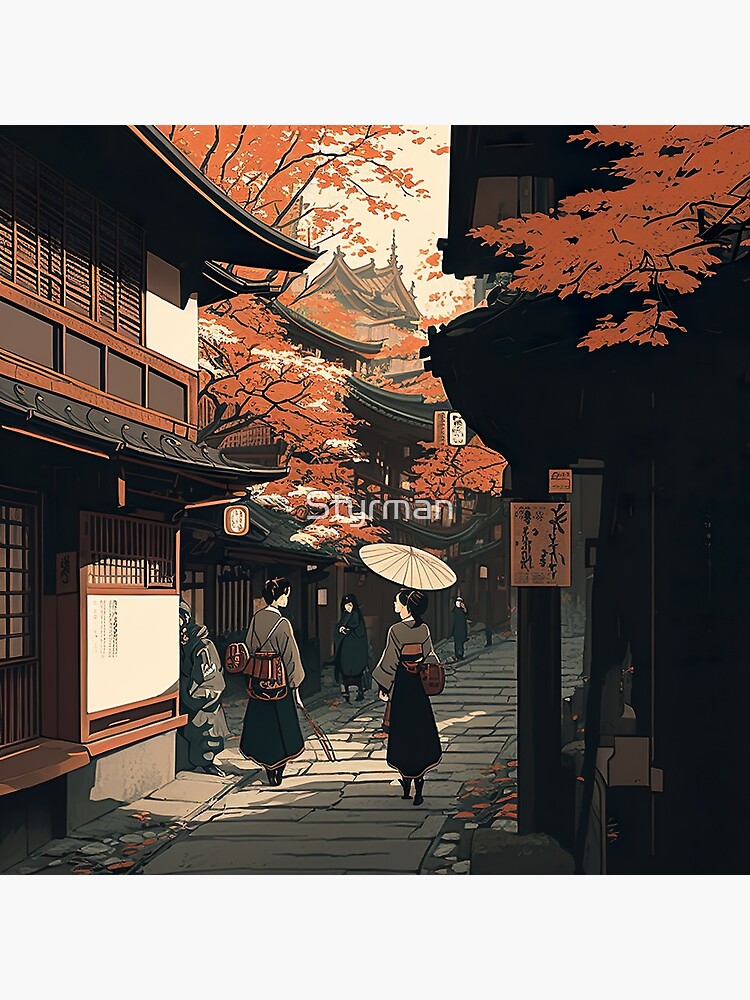 Japanese Landscape - Inspiration From Ukiyo-e And Katsushika Hokusai Art  Board Print for Sale by Styrman