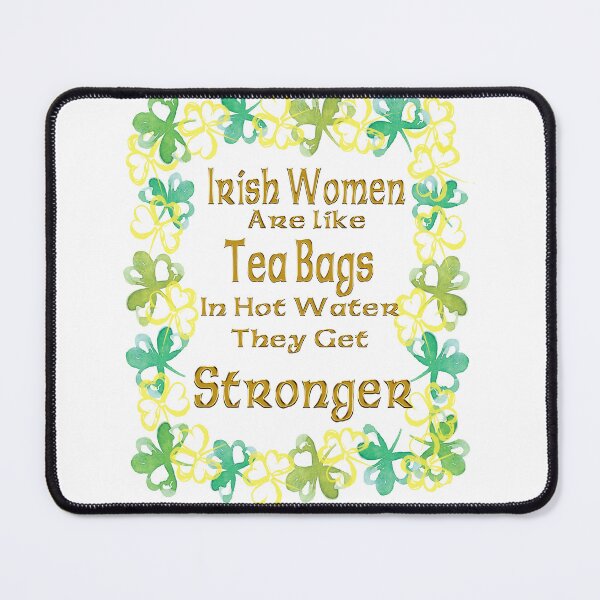 Item preview, Irish Women Are Strong Watercolor Shamrocks Gold Ireland designed and sold by funnytshirtemp.